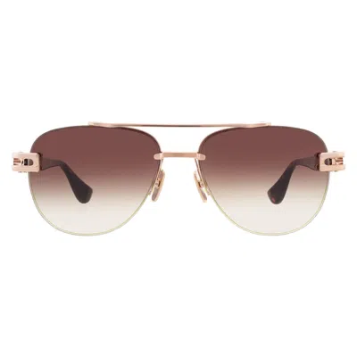Dita Grand-evo Two Brown Gradient Pilot Titanium Unisex Sunglasses Dts139-a-02 56 In Pink