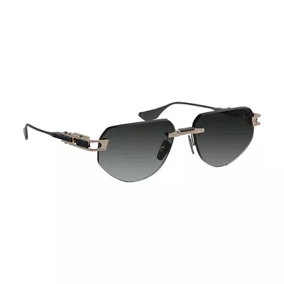 Pre-owned Dita Grand-imperyn Dt Dts164-a Black Gold Frame Metal Sunglasses 56mm In Gray