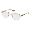 Dita Grand-imperyn Optical Dt Dtx164-a-01 Unisex Rimless Eyeglasses 56mm In Gold