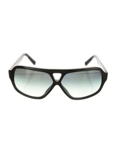 Pre-owned Dita Grandmaster Three Shield Sunglasses In Black