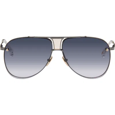 Dita Gray Decade-two Sunglasses In Antique Silver - Whi