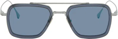 Dita Gunmetal & Blue Flight.006 Sunglasses In Gray