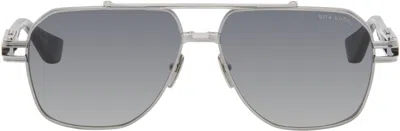 Dita Gunmetal & Blue Kudru Sunglasses In Antique Silver/night