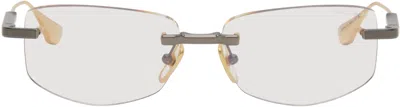 Dita Gunmetal & Gold Trysim.75 Glasses In Black Iron