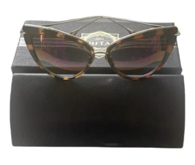 Pre-owned Dita Heartbreaker 22027b Tort-champagne Gold Sunglass W/violet Flash Mirror Lens In Purple
