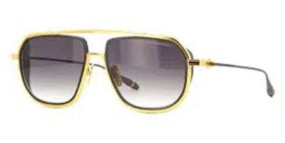 Dita Intracraft Grey Gradient Pilot Unisex Sunglasses Dts165-a 01 59 In ["grey","yellow","black","gold Tone"]