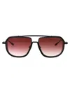 Dita Intracraft Sunglasses In Matte Black - Black Iron W/burgandy To Clear Gradient