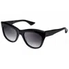 Dita Kader Grey To Clear Gradient Cat Eye Ladies Sunglasses Dts705-a-01 In Black