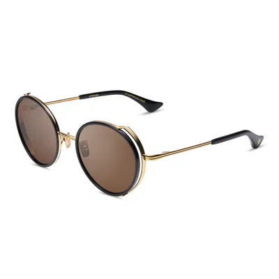 Dita Lageos Brown Round Ladies Sunglasses Dts532-01 52 In Gold