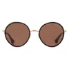 Dita Lageos Brown Round Ladies Sunglasses Dts532-01 52 In Multi