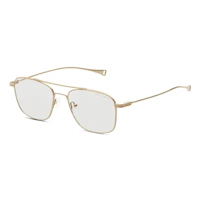 Dita Lancier Blue Light Block Navigator Unisex Eyeglasses Lsa-112 01 55 In Gold