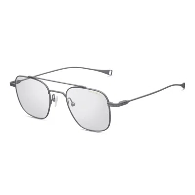 Dita Lancier Blue Light Block Navigator Unisex Eyeglasses Lsa-118 03 50 In Silver
