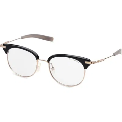 Dita Lancier Blue Light Block Oval Unisex Eyeglasses Lsa-414 03 54 In Black
