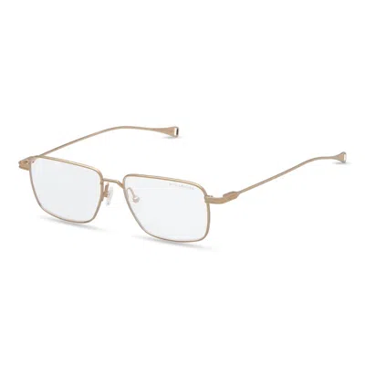 Dita Lancier Blue Light Block Rectangular Unisex Eyeglasses Lsa-124 01 53 In Gold