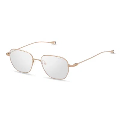 Dita Lancier Blue Light Block Square Unisex Eyeglasses Lsa-123 01 53 In Gold