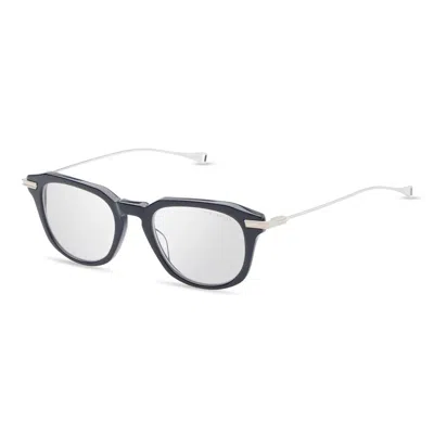 Dita Lancier Blue Light Block Square Unisex Eyeglasses Lsa-434 02 50 In Black