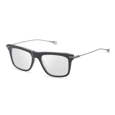 Dita Lancier Blue Light Block Square Unisex Eyeglasses Lsa-436 01 54 In Black