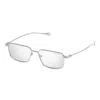 Dita Lancier Demo Rectangular Unisex Eyeglasses Lsa-114 05 53 In Silver