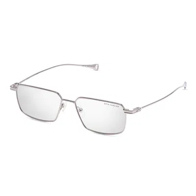 Dita Lancier Demo Rectangular Unisex Eyeglasses Lsa-114 05 53 In Silver