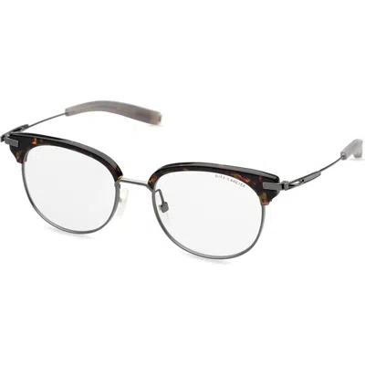 Dita Lancier Demo Rectangular Unisex Eyeglasses Lsa-414 02 54 In Brown