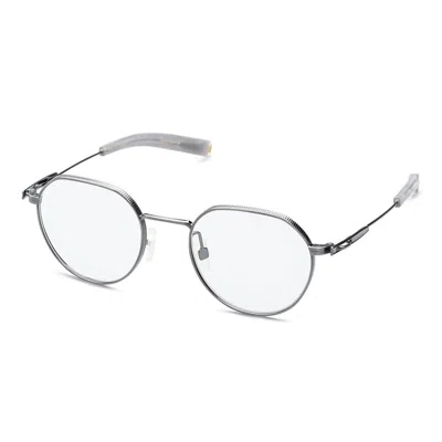 Dita Lancier Demo Round Unisex Eyeglasses Lsa-108 03 49 In Gray