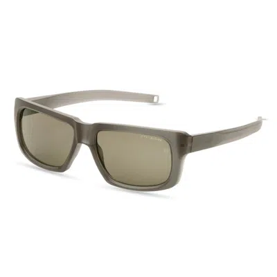 Dita Lancier Green Rectangular Sunglasses Lsa-715 03 In Gray