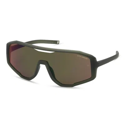 Dita Lancier Green Shield Unisex Sunglasses Lsa-718 03 129