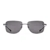 Dita Lancier Grey Lsa 119 Titanio Rectangular Sunglasses In Gray