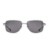 Dita Lancier Grey Lsa 119 Titanio Rectangular Sunglasses In Gray