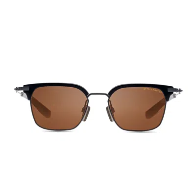 Dita Lancier Lsa 410 01 Black Gun Polarized Sunglasses In Brown