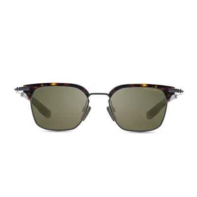 Dita Lancier Lsa 410 03 Havana/ Black Gun Sunglasses In Green