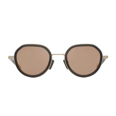 Dita Lancier Lsa 432 01 Gold Sunglasses In Brown