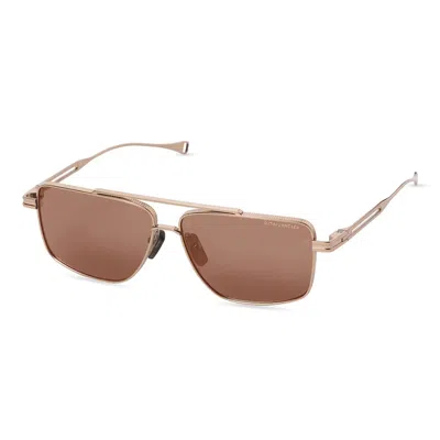 Dita Lancier Polarized Brown Navigator Unisex Sunglasses Lsa-126 01 58 In Gray