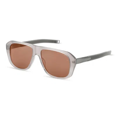 Dita Lancier Polarized Brown Pilot Unisex Sunglasses Lsa-431 01 56 In Neutral
