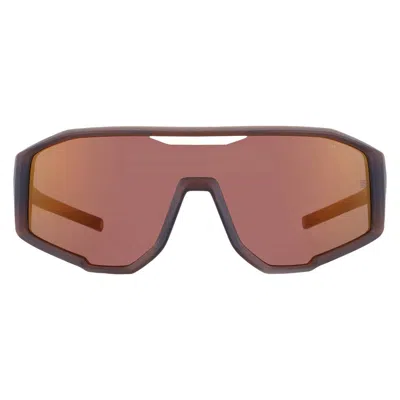 Dita Lancier Polarized Brown Shield Unisex Sunglasses Lsa-718 01 129 In Burgundy