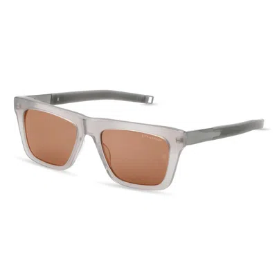 Dita Lancier Polarized Brown Square Unisex Sunglasses Lsa-429 01 54 In Gray