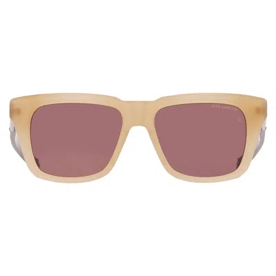 Dita Lancier Polarized Brown Square Unisex Sunglasses Lsa-440 01 54 In Gold