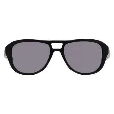 Dita Lancier Polarized Grey Pilot Unisex Sunglasses Lsa-430 02 55 In Black