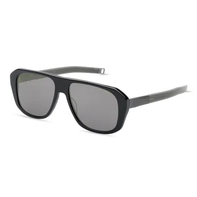 Dita Lancier Polarized Grey Pilot Unisex Sunglasses Lsa-431 02 56 In Black