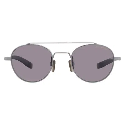 Dita Lancier Polarized Grey Round Unisex Sunglasses Lsa-103 01 50 In Purple