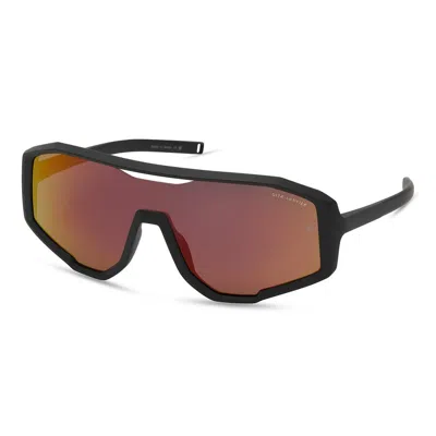 Dita Lancier Polarized Grey Shield Unisex Sunglasses Lsa-718 02 129 In Black