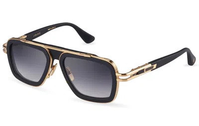 Pre-owned Dita Lxn Evo Dts403-a-01 Matte Black/gold Sunglasses W/box 54-19-145 In Gray