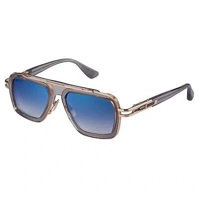 Pre-owned Dita Lxn-evo Dts403-a-02 Crystal Grey White Gold Blue Flash Mirror Sunglasses In Grey Blue Flash Mirror