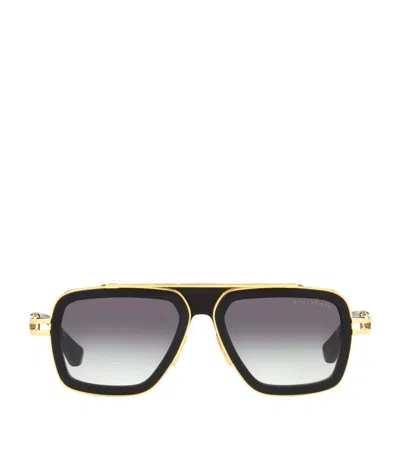 Dita Lxn Evo Rectangle Sunglasses In Black