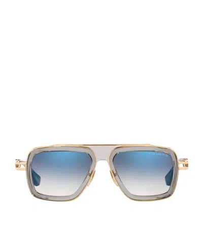 Dita Lxn Evo Rectangle Sunglasses In Neutral