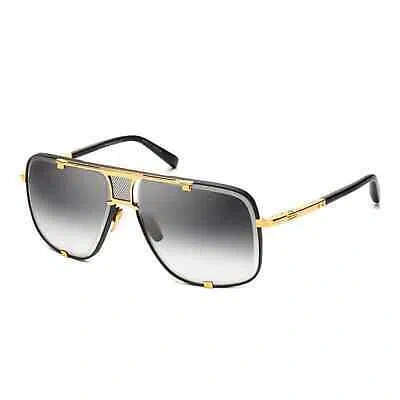 Pre-owned Dita Mach Five Drx 2087-a Matte Black Yellow Gold 18k / Gray Gradient Sunglasses