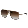Dita Mach-five Dt Drx-2087-i-gld-brn-64 Unisex Aviator Sunglasses In Multi