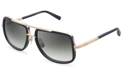 Pre-owned Dita Mach-one Drx-2030-f Blk Antique 12k Gold-g-15 To Clear Gradient Sunglasses In Black