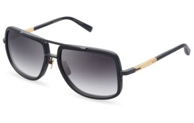Pre-owned Dita Mach One Drx 2030-g Matte Black 18k Gold Gray Gradient 59mm Sunglasses