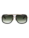 Dita Mach-one Sunglasses In Matte Black-antique 12k Gold W G-15 To Clear - Ar